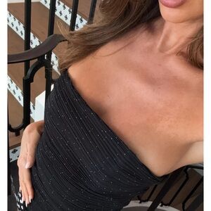 white fox polka dot corset